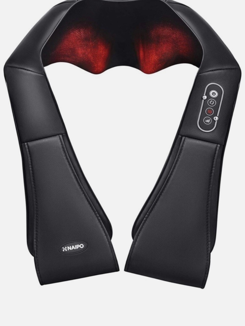 Naipo Shiatsu Back and Neck Massager with Heat Deep Kneading Massage for Neck